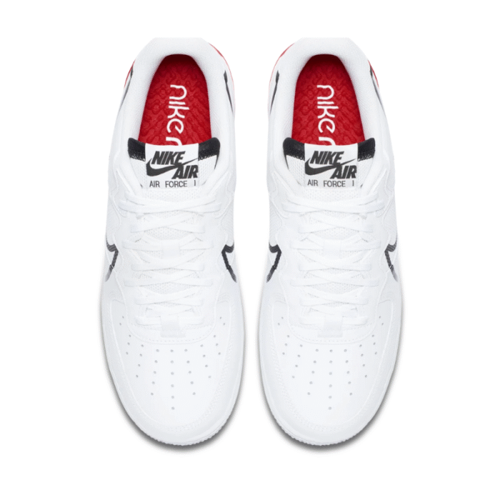 Nike Air Force 1 React - White Black Red - Image 2