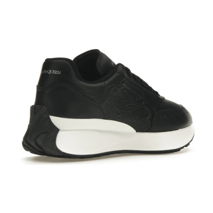 Alexander Mcqueen Oversized Graffiti Sprint Runner - Black White - Image 3