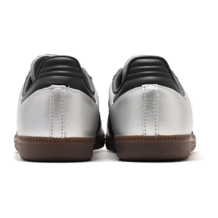 Adidas Samba OG - Silver Metallic Black Gum - Image 2