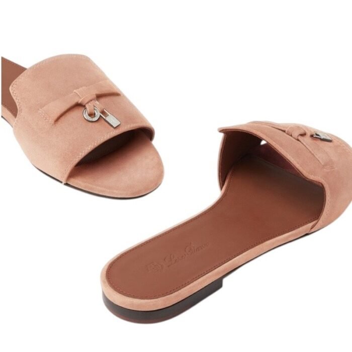 Loropiana Summer Charms Sandal Suede Goatskin Precious Rose - Image 4