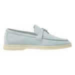 Loro Piana Summer Charms Walk Loafer Suede Spring Waterfall Melange
