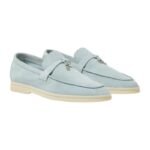 Loro Piana Summer Charms Walk Loafer Suede Spring Waterfall Melange - Image 2