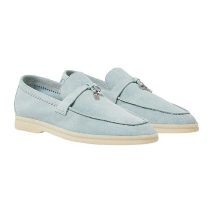Loro Piana Summer Charms Walk Loafer Suede Spring Waterfall Melange - Image 2