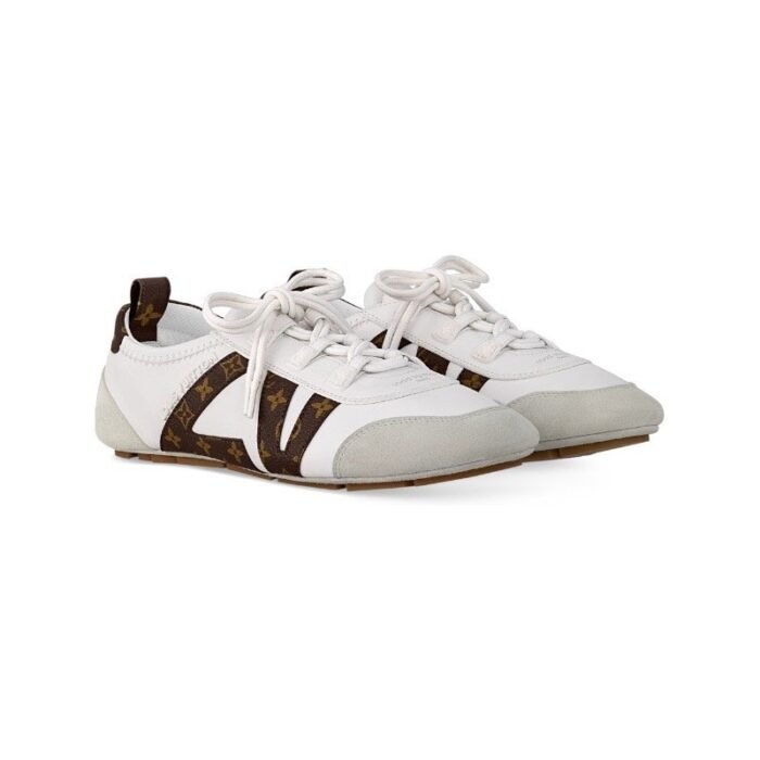 LV Sneakerina White Brown Monogram - Image 2