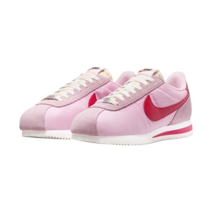 Nike Cortez Textile Medium Soft Pink Fire Red Sail Team Orange - Image 3