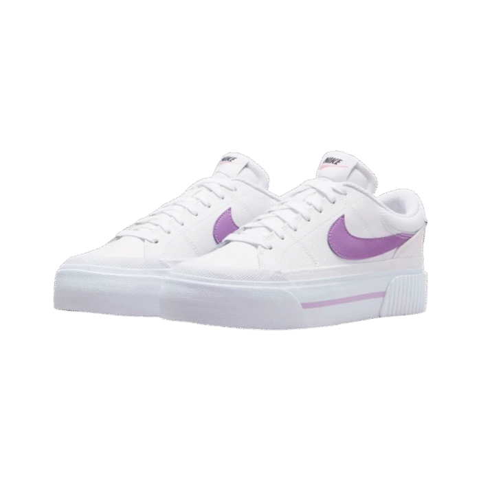 Nike Court Legacy Lifts - White/Purple - Image 3