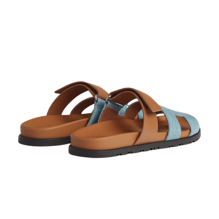 Hermes Chypre Sandal Bicolor/Denim - Image 3