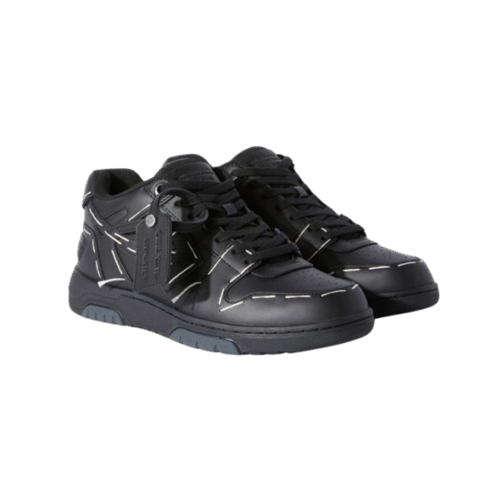 OFF-WHITE Out Of Office OOO low Tops Sartorial Stitching Black Black - Image 4