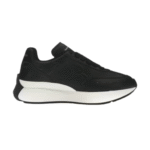 Alexander Mcqueen Oversized Graffiti Sprint Runner - Black White