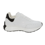 Alexander Mcqueen Oversized Graffiti Sprint Runner - White Black