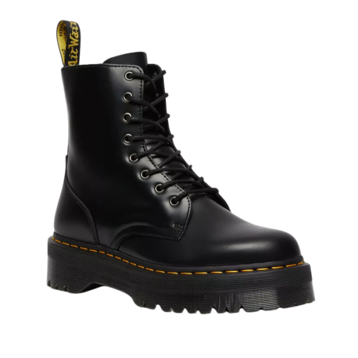 Dr. Martens Jadon Platform Boots - Black Smooth Leather - Image 4