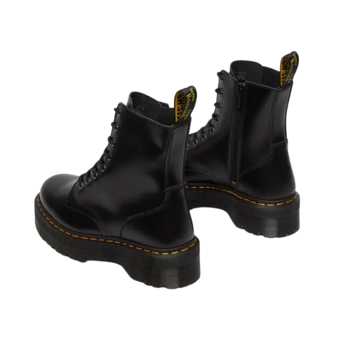 Dr. Martens Jadon Platform Boots - Black Smooth Leather - Image 3