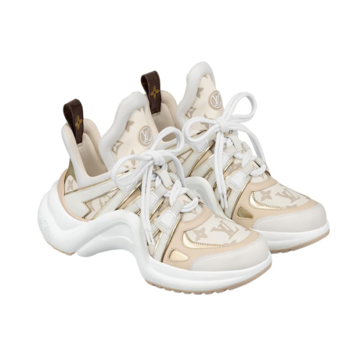 Louis Vuitton Archlight Sneakers 'Beige Monogram Gold - Image 3