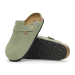 Birkenstock Boston Soft Footbed - Suede Green Tea - Image 4