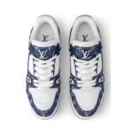 Louis Vuitton LV Trainer Monogram Denim - White Blue - Image 3