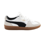 PUMA Palermo Leather Trainers in White & Black