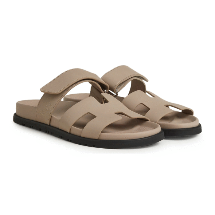 Hermes Chypre Sandal - Beige Mastic Calfskin Leather - Image 2