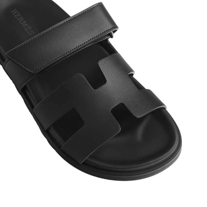 Hermes Chypre Sandal - Noir Calfskin Leather - Image 4