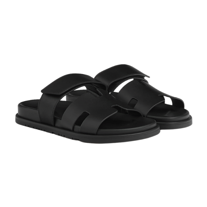 Hermes Chypre Sandal - Noir Calfskin Leather - Image 2