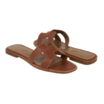 Hermes Sandal Flat Oran Gold Box Calfskin | Mightychic - Image 5