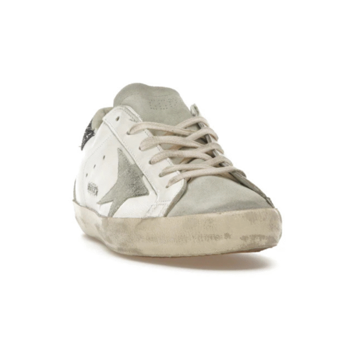 Golden Goose Super-Star - White Dark Grey Glitter - Image 2