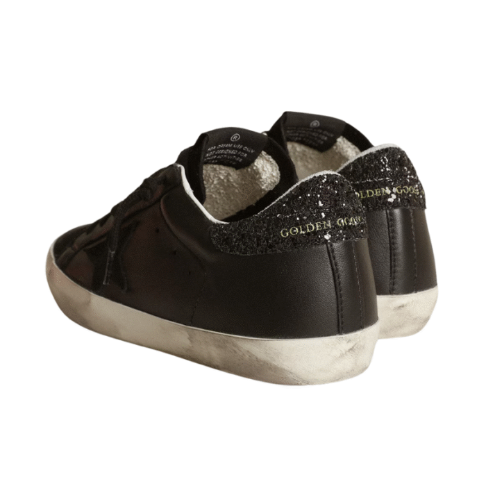 Golden Goose Superstar - Black Glitter Heel - Image 3