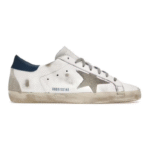 Golden Goose Super-Star - White Royal Blue Grey Suede Patch