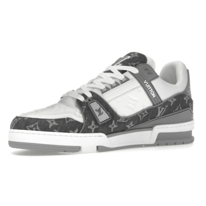 Louis Vuitton Trainer - Monogram Denim Grey White - Image 2