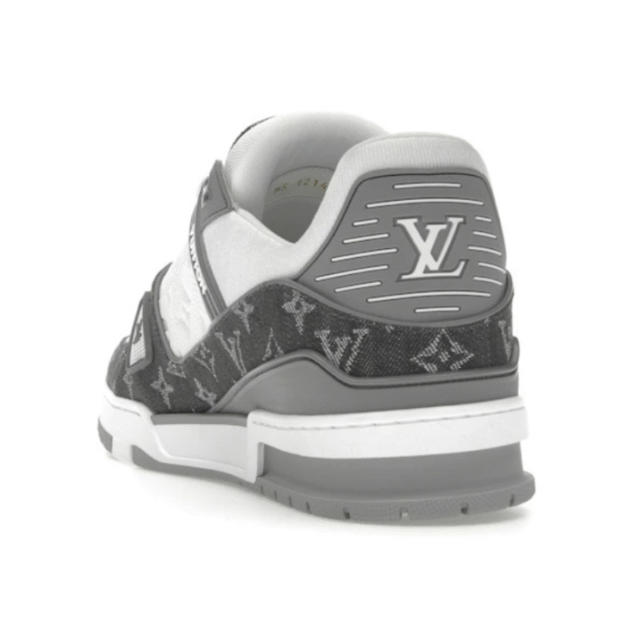 Louis Vuitton Trainer - Monogram Denim Grey White - Image 3