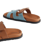 Hermes Chypre Sandal Bicolor/Denim - Image 4