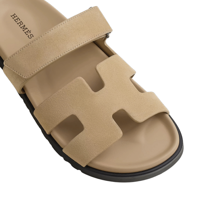 Hermes Chypre Sandal Beige Suede - Image 5