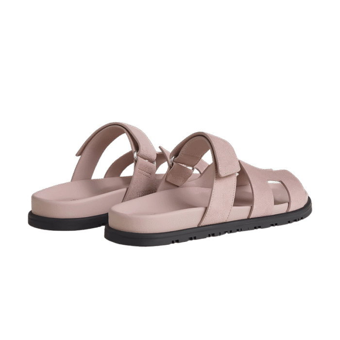 Hermes Chypre Sandal - Pink Suede - Image 3