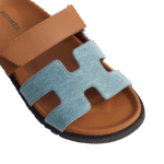 Hermes Chypre Sandal Bicolor/Denim - Image 5