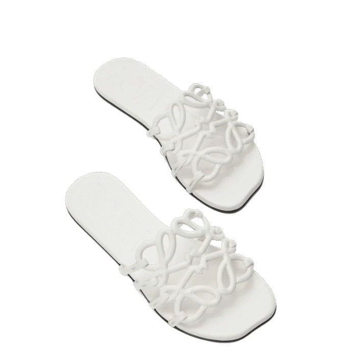 Loewe Slipper Calfskin Anthurium White - Image 3