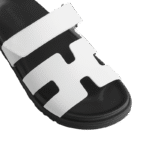 Hermes Chypre Sandals - White Palladium Hardware - Image 5