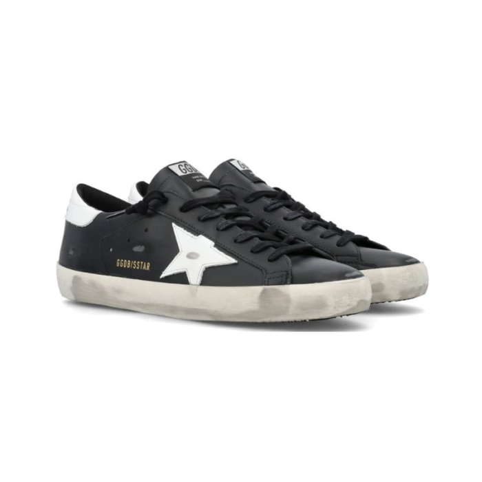Golden Goose Super-Star - Black White Leather - Image 3