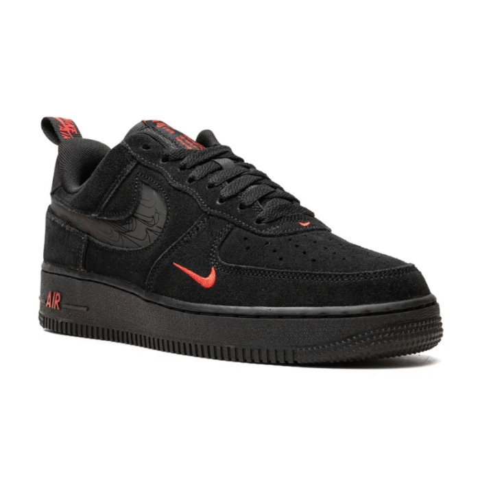 Nike Air Force 1 Low Multi-Swoosh Black Crimson - Image 2
