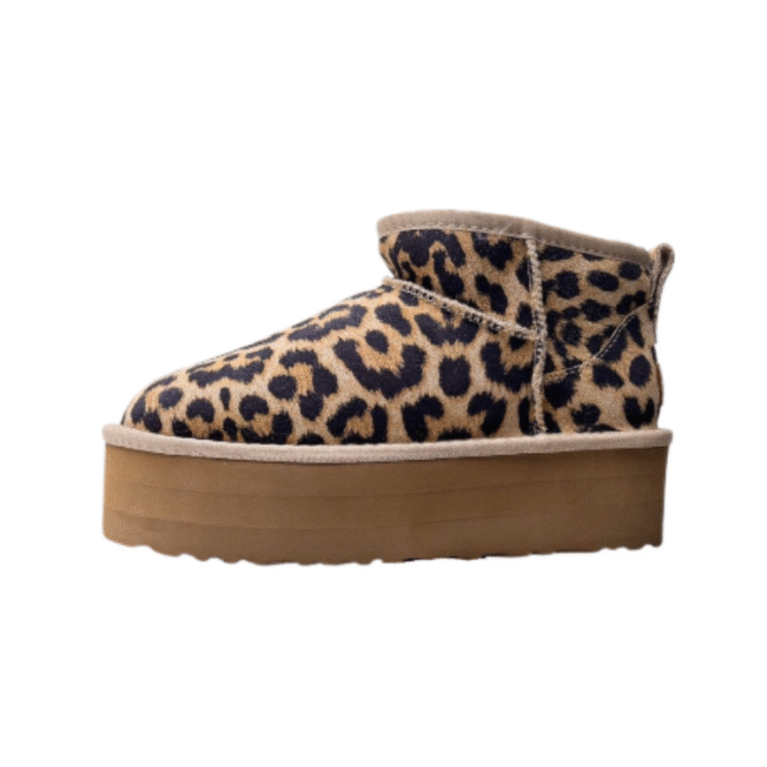 UGG Classic Ultra Mini Platform boots leopard print cow hair upper - Image 2
