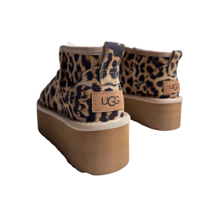 UGG Classic Ultra Mini Platform boots leopard print cow hair upper - Image 5