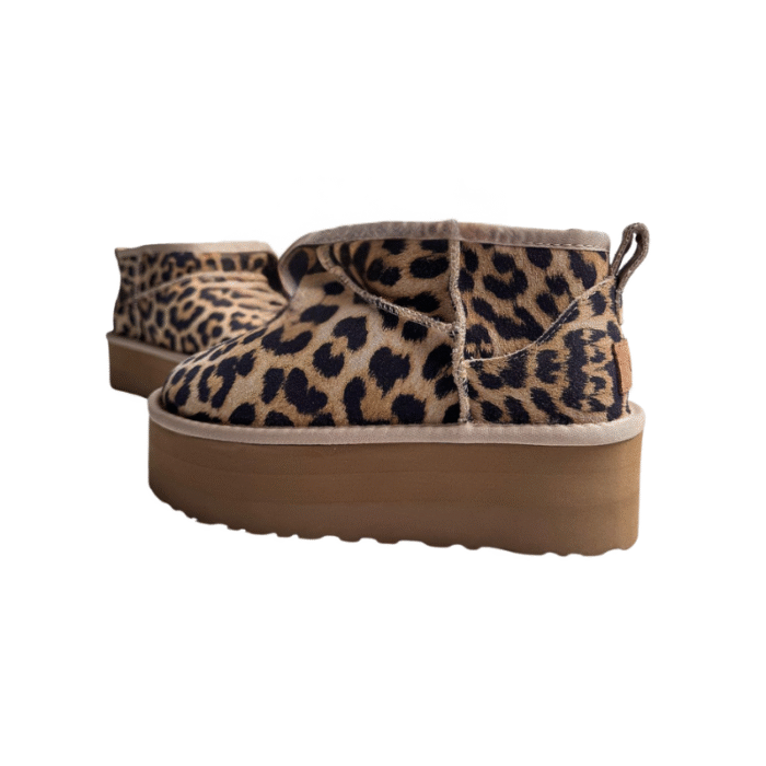 UGG Classic Ultra Mini Platform boots leopard print cow hair upper - Image 4