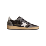Golden Goose Ball Star sneakers black glitter upper with gray suede inserts