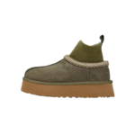 UGG Tazz Slipper with knit sock olive/green - Image 2