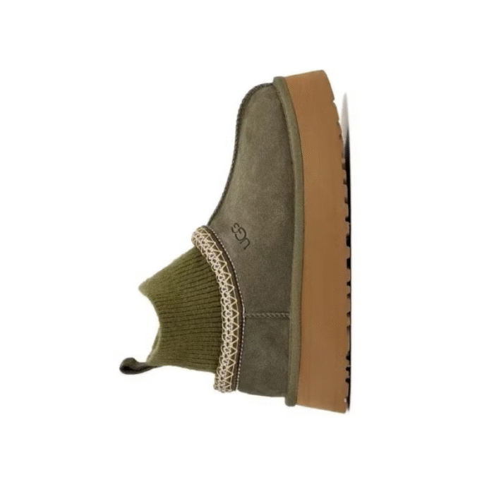 UGG Tazz Slipper with knit sock olive/green - Image 3