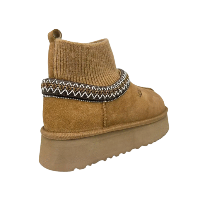 UGG Tazz Slipper with knit sock chesnut - Image 5