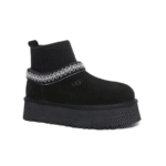 UGG Tazz Slipper with knit sock Black - Image 3