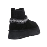 UGG Tazz Slipper with knit sock Black - Image 4