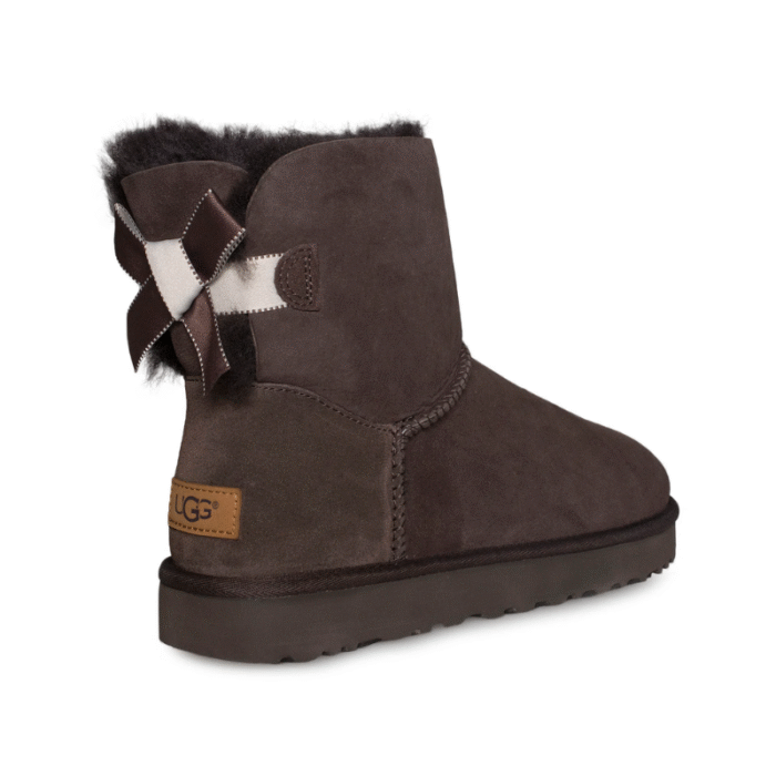 UGG Kids Mini Bailey Bow II boots - Dark brown - Image 4
