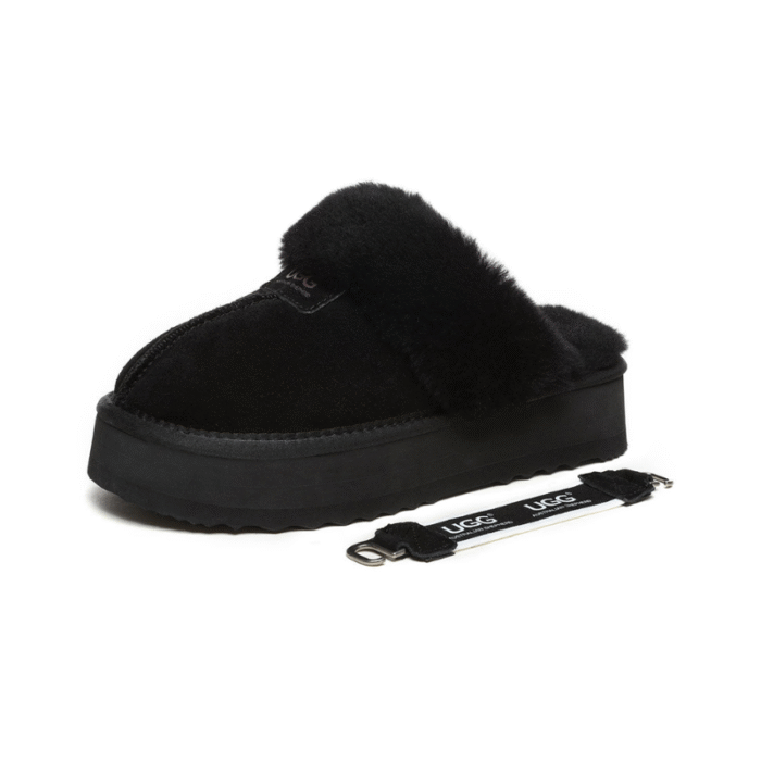 UGG Kids Funkette slippers - Black - Image 4