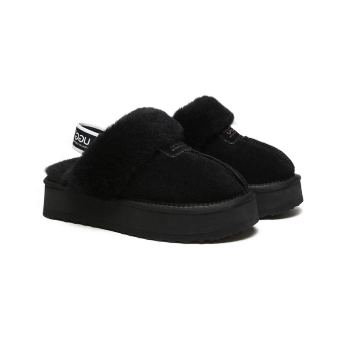 UGG Kids Funkette slippers - Black - Image 5