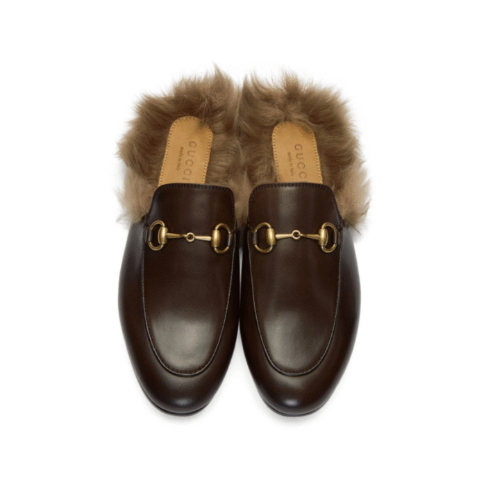 Gucci Princetown shearling mule Brown - Image 4